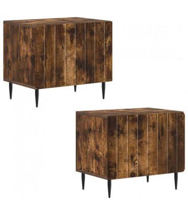 vidaXL TV Cabinet Smoked Oak Engineered Wood — V0672276002