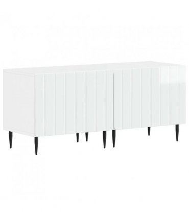 vidaXL TV Cabinet High Gloss White Engineered Wood — V0672276003
