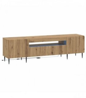 vidaXL LED TV Cabinet Artisan Oak Engineered Wood — V0672276007