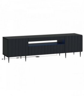 vidaXL LED TV Cabinet Black Engineered Wood — V0672276011