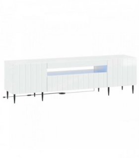 vidaXL LED TV Cabinet High Gloss White Engineered Wood — V0672276012