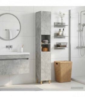 vidaXL Bathroom Cabinet with Open Shelf DELFT Concrete Grey