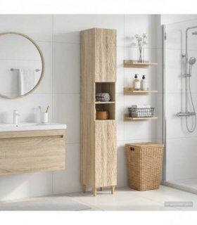 vidaXL Bathroom Cabinet with Open Shelf DELFT Sonoma Oak