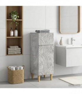 vidaXL Bathroom Storage Cainet DELFT Concrete Grey 30 x 31 x 80 cm