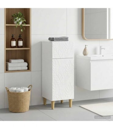 vidaXL Bathroom Storage Cainet DELFT High Gloss White 30 x 31 x 80 cm