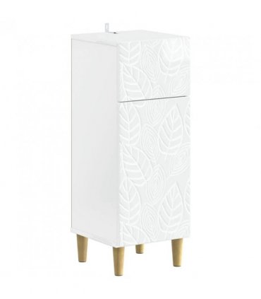 vidaXL Bathroom Storage Cainet DELFT High Gloss White 30 x 31 x 80 cm
