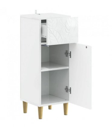 vidaXL Bathroom Storage Cainet DELFT High Gloss White 30 x 31 x 80 cm