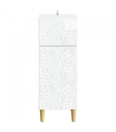 vidaXL Bathroom Storage Cainet DELFT High Gloss White 30 x 31 x 80 cm