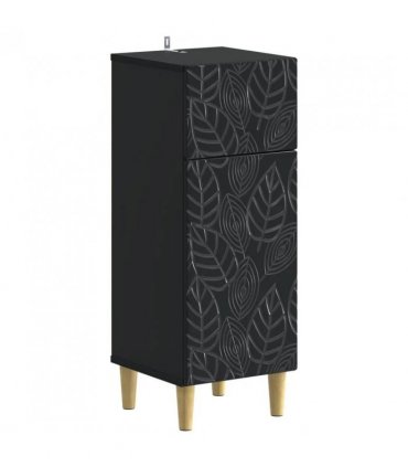 vidaXL Bathroom Storage Cainet DELFT Black 30 x 31 x 80 cm