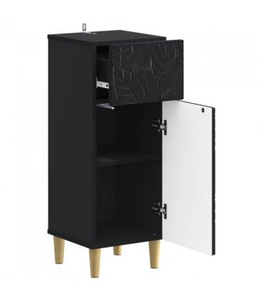 vidaXL Bathroom Storage Cainet DELFT Black 30 x 31 x 80 cm