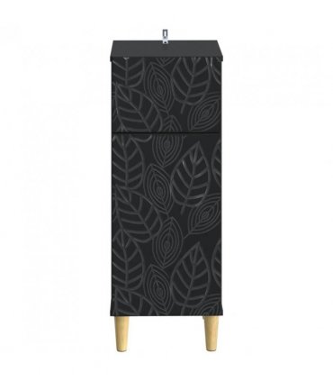 vidaXL Bathroom Storage Cainet DELFT Black 30 x 31 x 80 cm