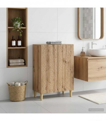 vidaXL Bathroom Storage Cainet DELFT Artisan Oak 59.5 x 31 x 80 cm