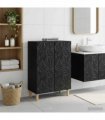 vidaXL Bathroom Storage Cainet DELFT Black 59.5 x 31 x 80 cm