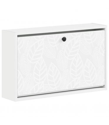 vidaXL Wall-Mounted Shoe Cabinet DELFT 71 x 17 x 43 cm Engineered Wood — Colour: White