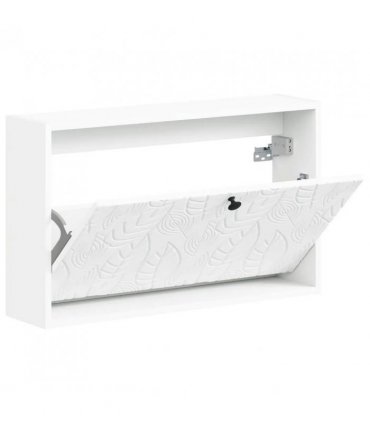 vidaXL Wall-Mounted Shoe Cabinet DELFT 71 x 17 x 43 cm Engineered Wood — Colour: White