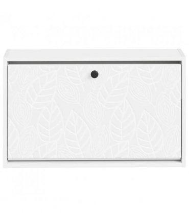 vidaXL Wall-Mounted Shoe Cabinet DELFT 71 x 17 x 43 cm Engineered Wood — Colour: White