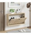 vidaXL Wall-Mounted Shoe Cabinet DELFT 71 x 17 x 43 cm Engineered Wood — Colour: Sonoma oak