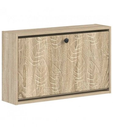 vidaXL Wall-Mounted Shoe Cabinet DELFT 71 x 17 x 43 cm Engineered Wood — Colour: Sonoma oak