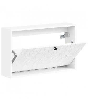 vidaXL Wall-Mounted Shoe Cabinet DELFT 71 x 17 x 43 cm Engineered Wood — Colour: High gloss white