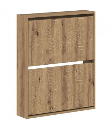 vidaXL Wall-Mounted Shoe Cabinet DELFT 71 x 17 x 86 cm Engineered Wood — Colour: Artisan oak