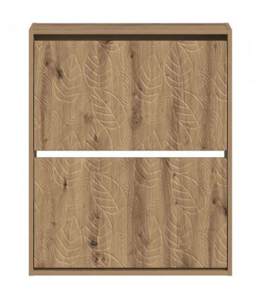 vidaXL Wall-Mounted Shoe Cabinet DELFT 71 x 17 x 86 cm Engineered Wood — Colour: Artisan oak