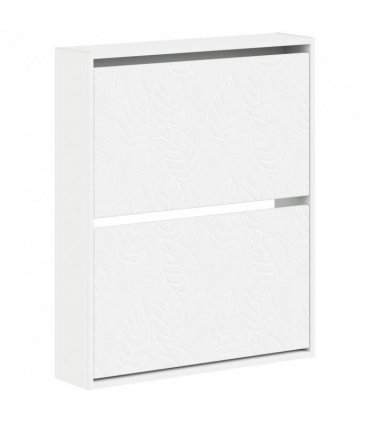 vidaXL Wall-Mounted Shoe Cabinet DELFT 71 x 17 x 86 cm Engineered Wood — Colour: White