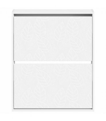vidaXL Wall-Mounted Shoe Cabinet DELFT 71 x 17 x 86 cm Engineered Wood — Colour: White