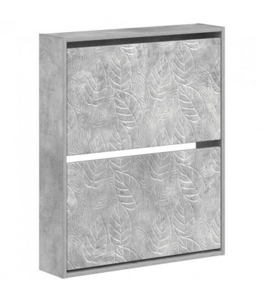 vidaXL Wall-Mounted Shoe Cabinet DELFT 71 x 17 x 86 cm Engineered Wood — Colour: Concrete grey