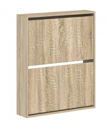 vidaXL Wall-Mounted Shoe Cabinet DELFT 71 x 17 x 86 cm Engineered Wood — Colour: Sonoma oak