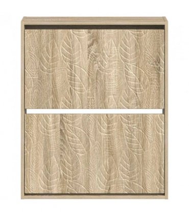 vidaXL Wall-Mounted Shoe Cabinet DELFT 71 x 17 x 86 cm Engineered Wood — Colour: Sonoma oak