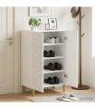 vidaXL Shoe Cabinet DELFT 59.5 x 39.5 x 90 cm Engineered Wood White