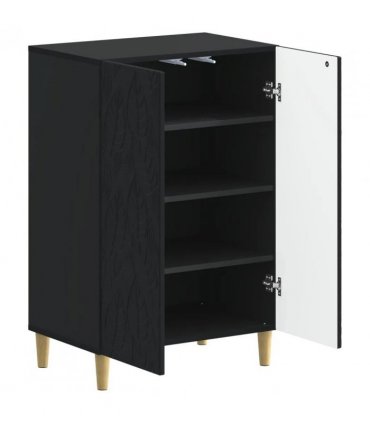 vidaXL Shoe Cabinet DELFT 59.5 x 39.5 x 90 cm Engineered Wood Black