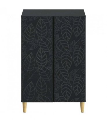 vidaXL Shoe Cabinet DELFT 59.5 x 39.5 x 90 cm Engineered Wood Black
