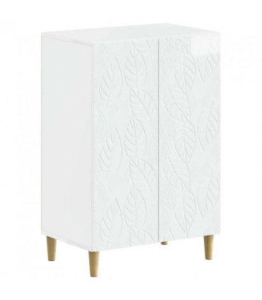 vidaXL Shoe Cabinet DELFT 59.5 x 39.5 x 90 cm Engineered Wood — Colour: High gloss white