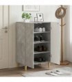 vidaXL Shoe Cabinet DELFT 59.5 x 39.5 x 90 cm Engineered Wood — Colour: Concrete grey