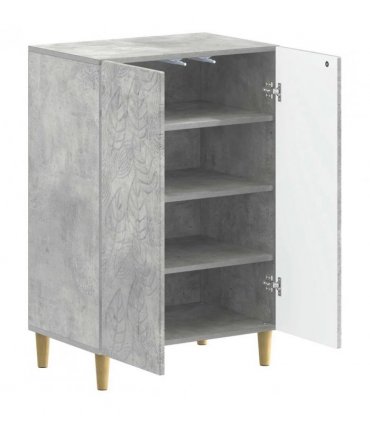 vidaXL Shoe Cabinet DELFT 59.5 x 39.5 x 90 cm Engineered Wood — Colour: Concrete grey