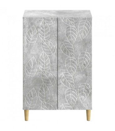 vidaXL Shoe Cabinet DELFT 59.5 x 39.5 x 90 cm Engineered Wood — Colour: Concrete grey
