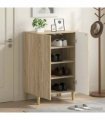 vidaXL Shoe Cabinet DELFT 59.5 x 39.5 x 90 cm Engineered Wood — Colour: Sonoma oak