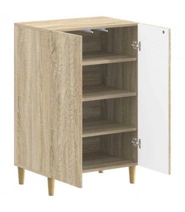 vidaXL Shoe Cabinet DELFT 59.5 x 39.5 x 90 cm Engineered Wood — Colour: Sonoma oak