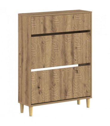 vidaXL Shoe Cabinet DELFT 78 x 24 x 103 cm Engineered Wood Artisan Oak