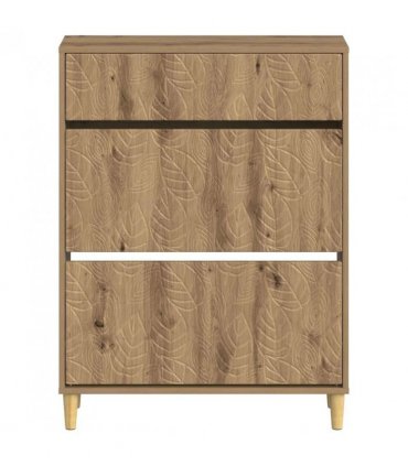 vidaXL Shoe Cabinet DELFT 78 x 24 x 103 cm Engineered Wood Artisan Oak