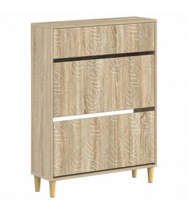 vidaXL Shoe Cabinet DELFT 78 x 24 x 103 cm Engineered Wood Sonoma Oak
