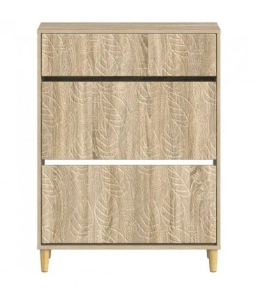 vidaXL Shoe Cabinet DELFT 78 x 24 x 103 cm Engineered Wood Sonoma Oak