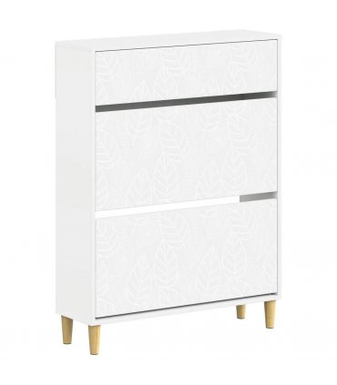 vidaXL Shoe Cabinet DELFT 78 x 24 x 103 cm Engineered Wood White