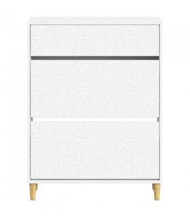 vidaXL Shoe Cabinet DELFT 78 x 24 x 103 cm Engineered Wood White