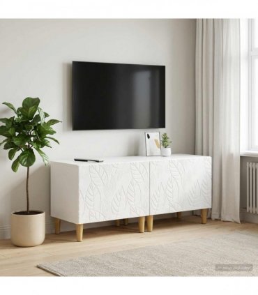 vidaXL TV Cabinet High Gloss White Engineered Wood — V0672276435