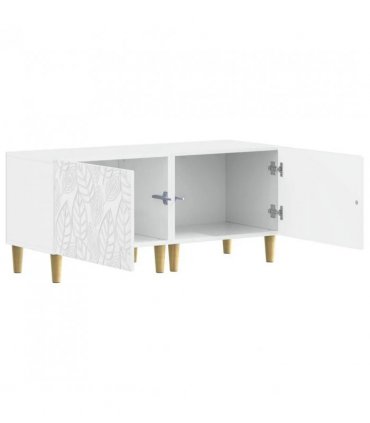 vidaXL TV Cabinet High Gloss White Engineered Wood — V0672276435
