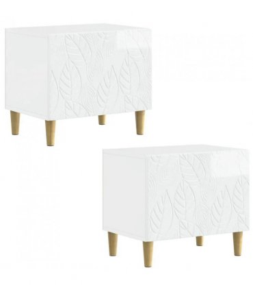 vidaXL TV Cabinet High Gloss White Engineered Wood — V0672276435