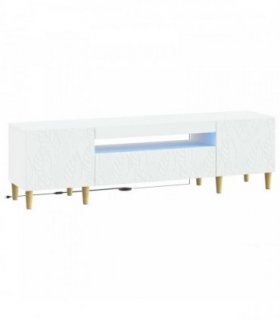 vidaXL LED TV Cabinet White Engineered Wood — V0672276439
