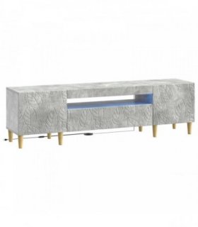 vidaXL LED TV Cabinet Concrete Grey Engineered Wood — V0672276443